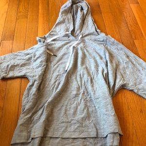 Under armour shirt with a hood.